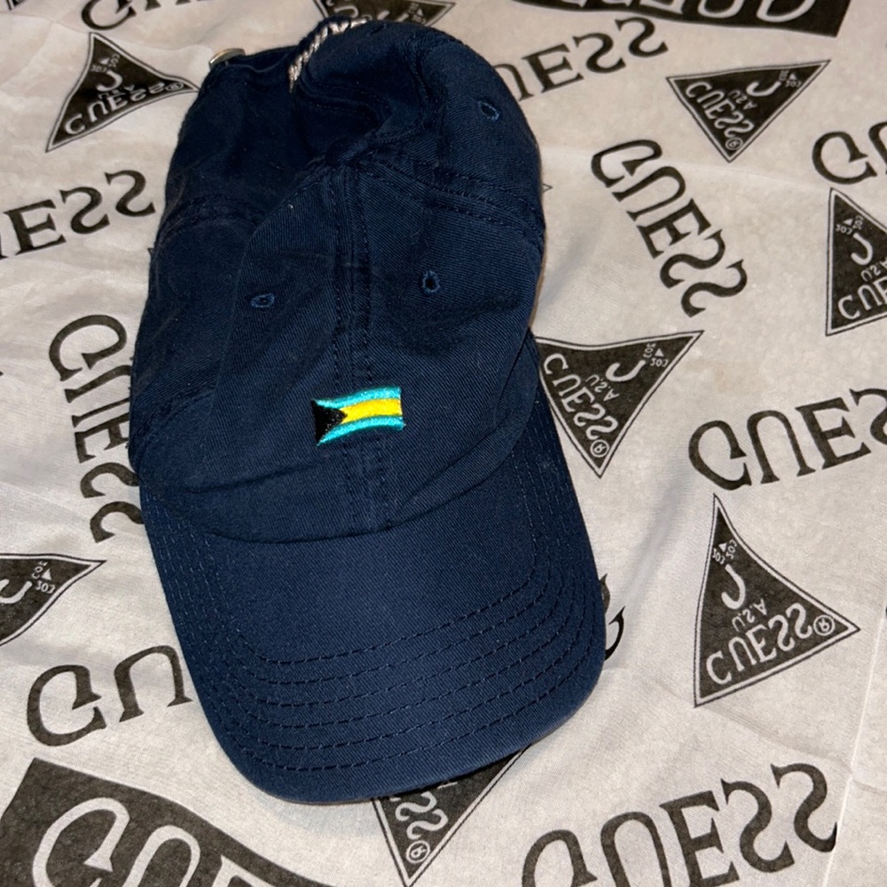 Navy Blue Bahamas hat with country flag